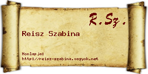 Reisz Szabina névjegykártya